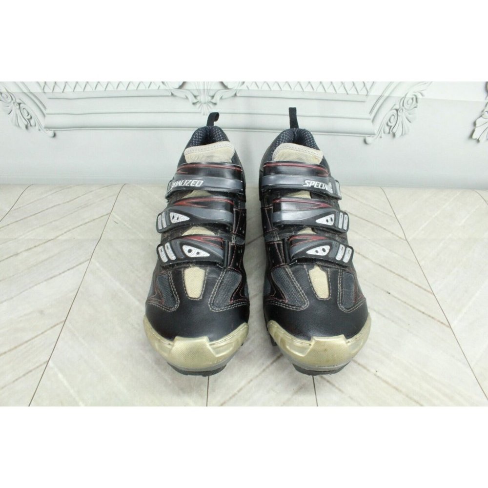 Specialized Black Leather Hook & Loop Mountain Bike Cycling Shoes 9.5-10 - Picture 5 of 10